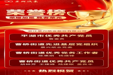 党建赋能 红色荣光 | ROYAL皇家88纸业党委佳绩频传